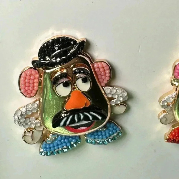 🥔 🎩BaubleBar x Pixar Potatohead Mr & Mrs post earrings new in box - Picture 5 of 7